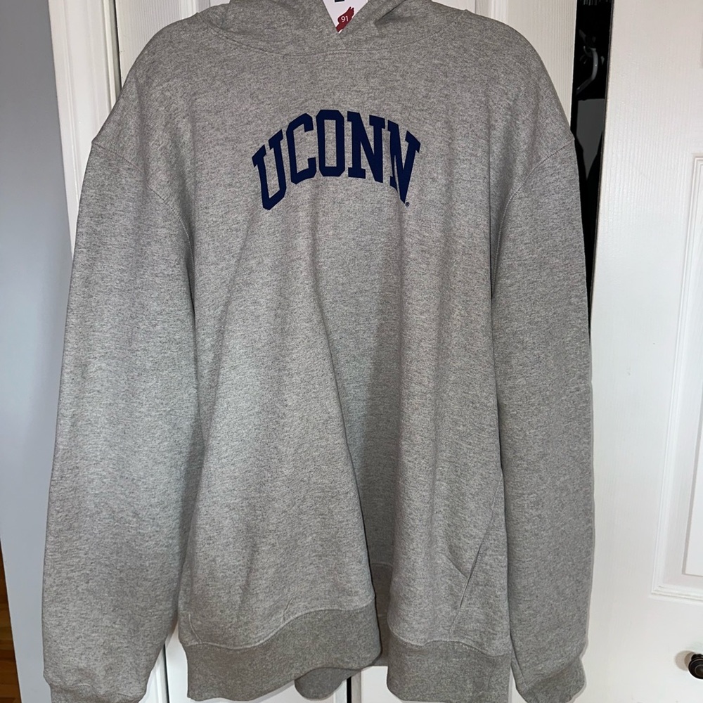 Gray UCONN Hoodie NWT